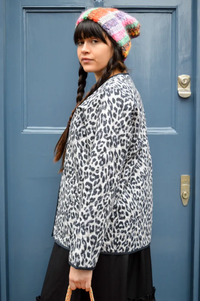 Lolly's Laundry Lily Quilted Grey Leopard Jacket