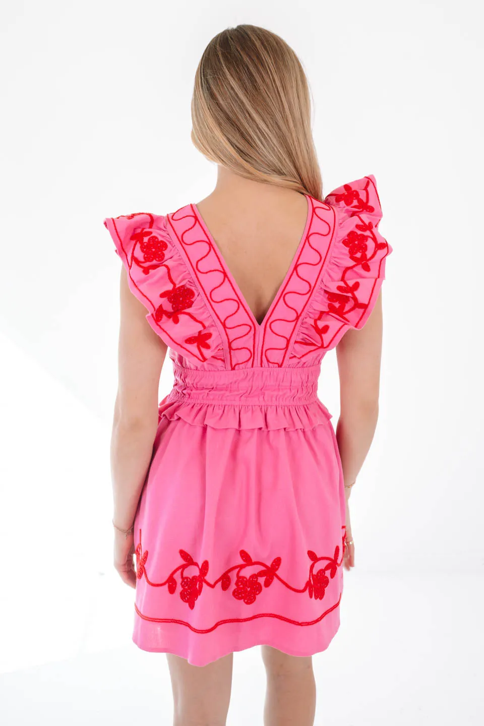 Love Me Not Dress - Pink/Red