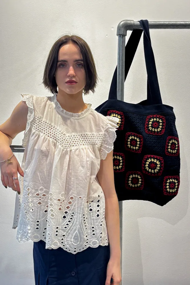 Maison Anje Ibrinou Broidery Anglaise Blouse