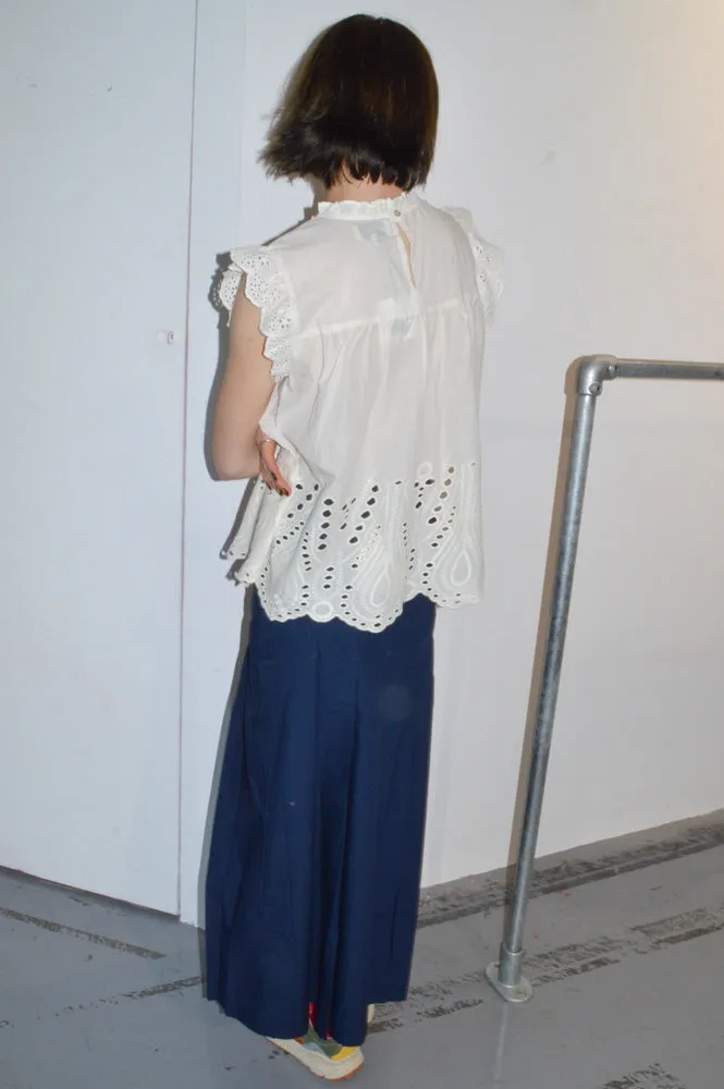 Maison Anje Ibrinou Broidery Anglaise Blouse
