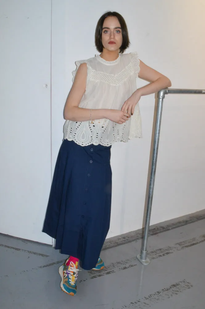 Maison Anje Ibrinou Broidery Anglaise Blouse