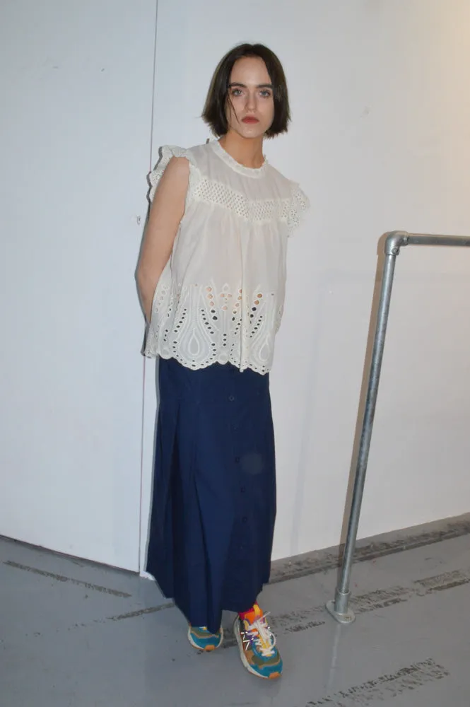 Maison Anje Ibrinou Broidery Anglaise Blouse
