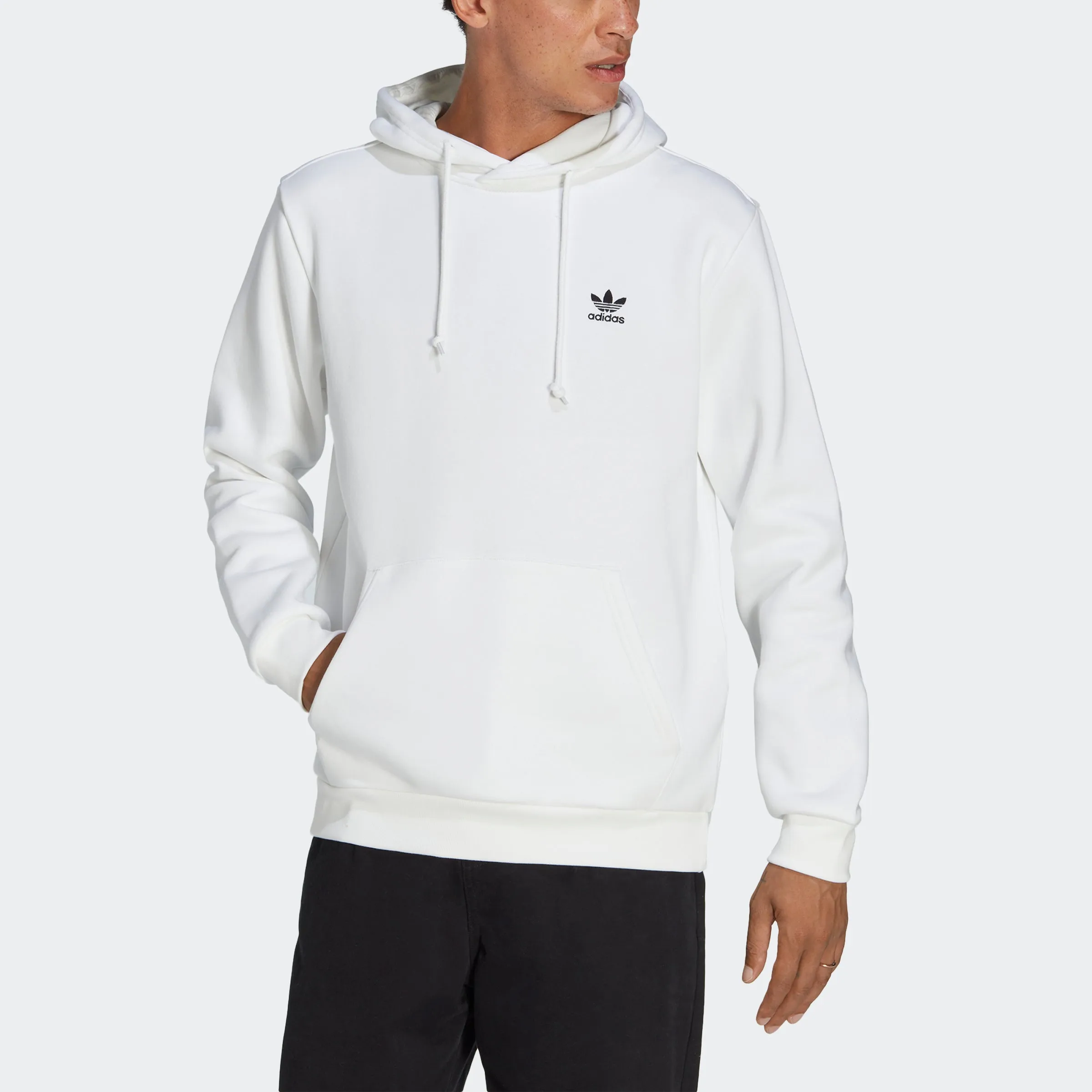 Men's adidas Originals Trefoil Essentials Hoodie White