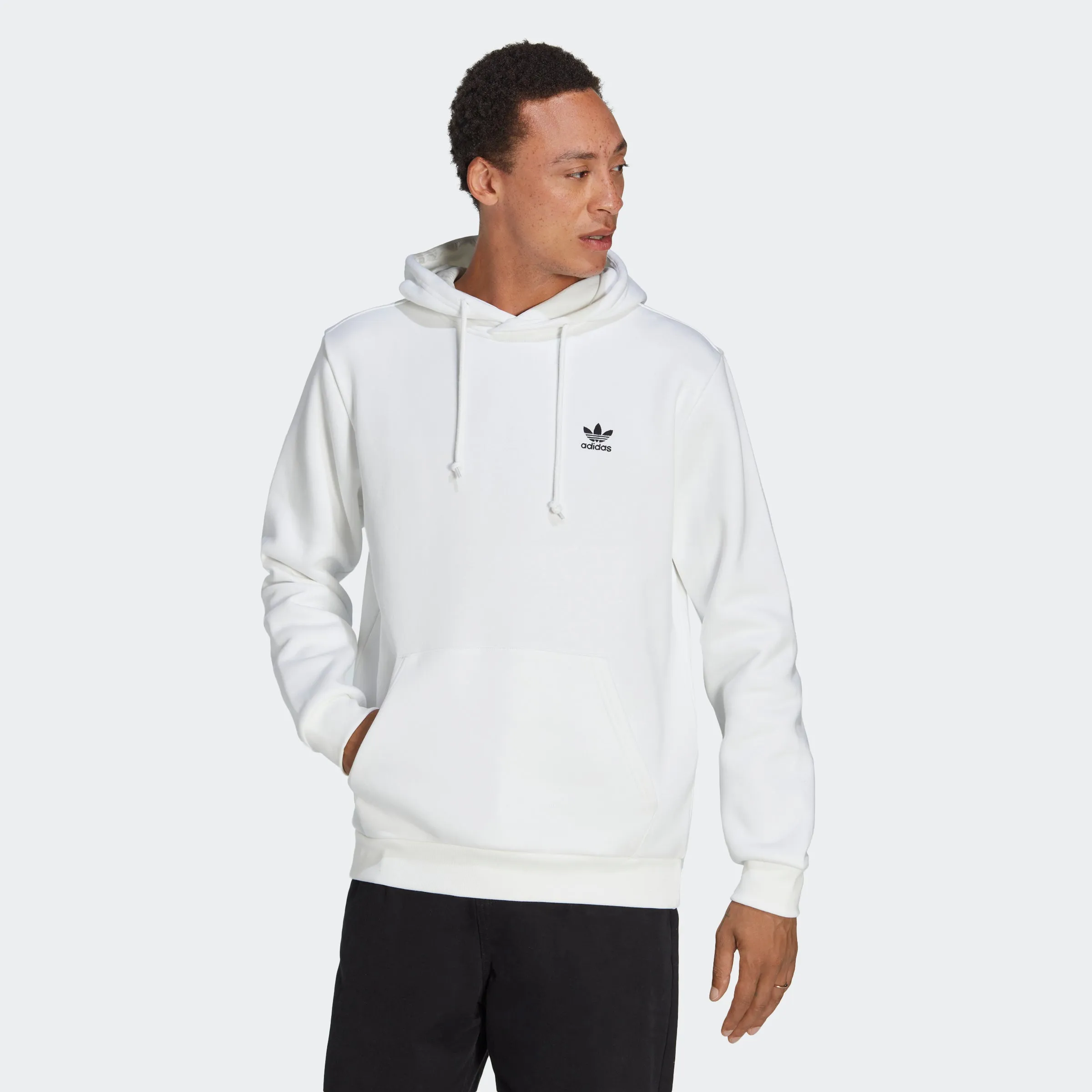 Men's adidas Originals Trefoil Essentials Hoodie White