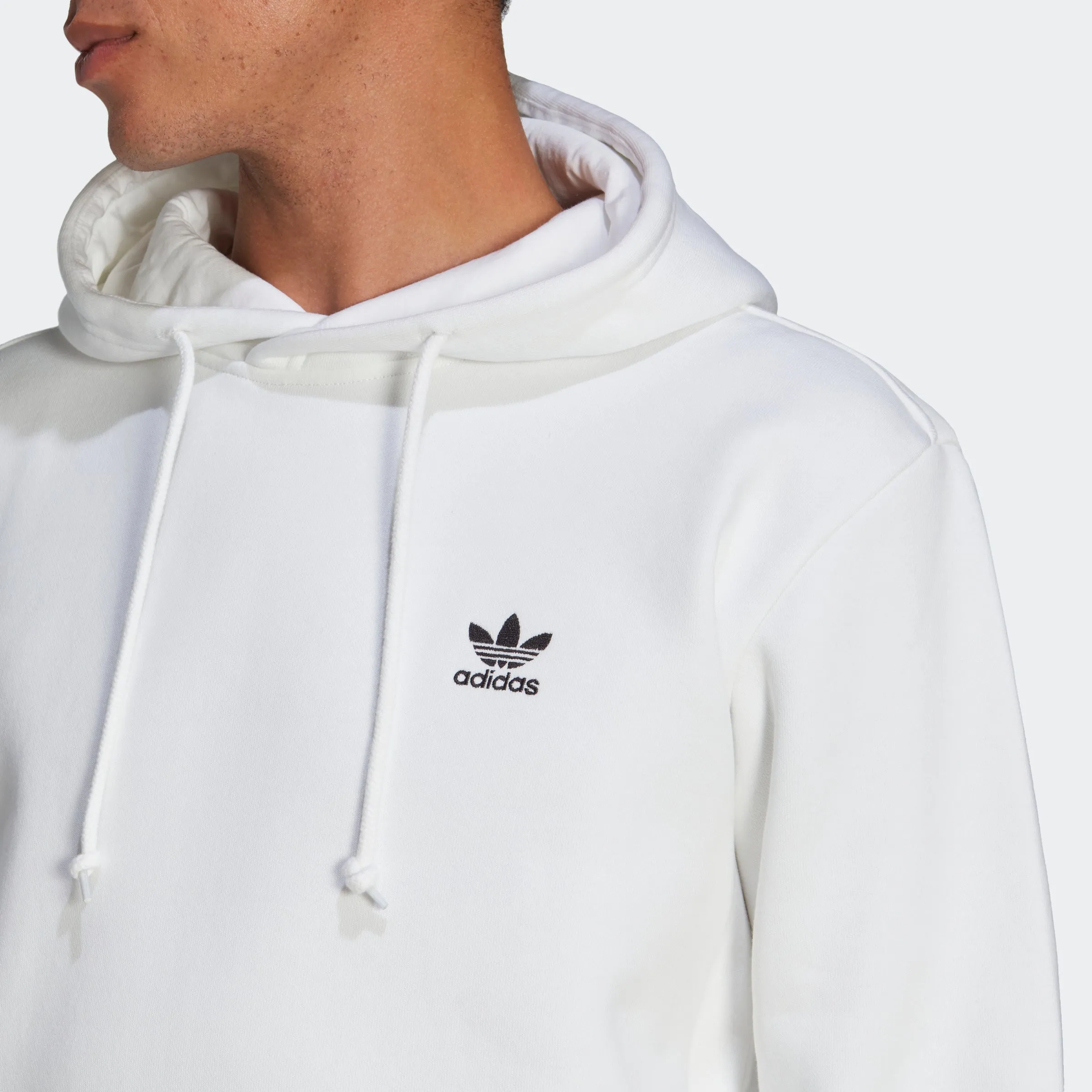 Men's adidas Originals Trefoil Essentials Hoodie White