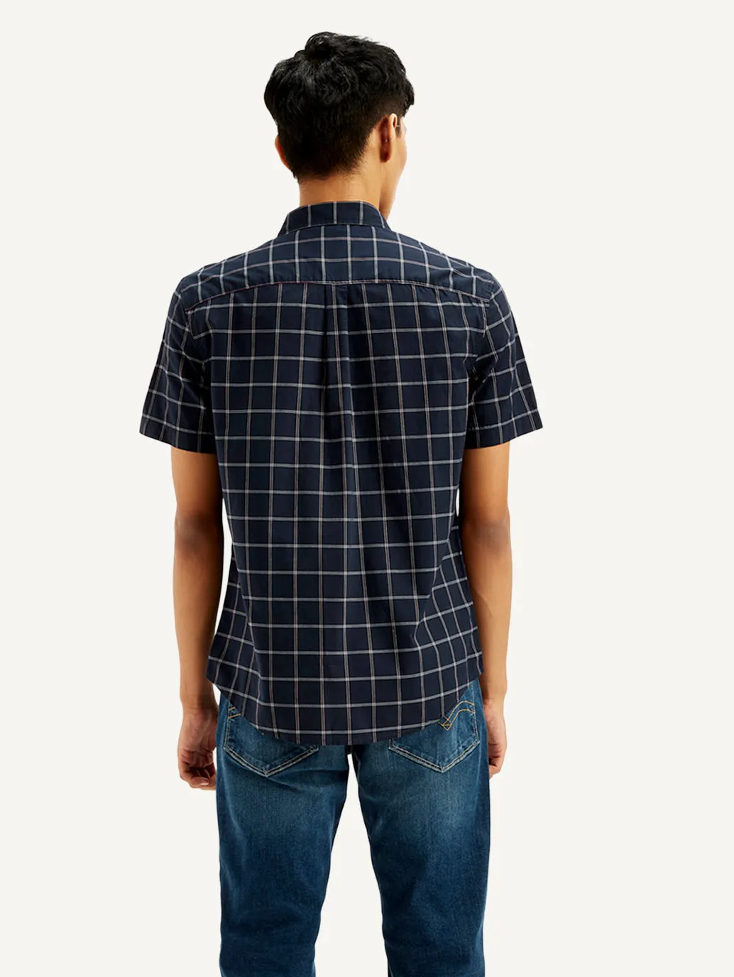 Men's Checkered Collar Neck Shirt