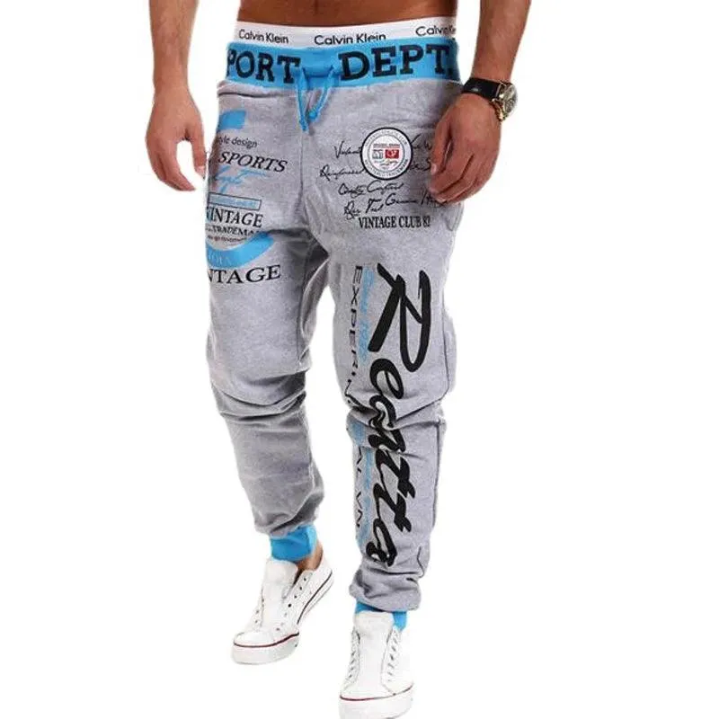 Men's Joggers Sweatpants – Elastic Waist with Letter Graphic Prints