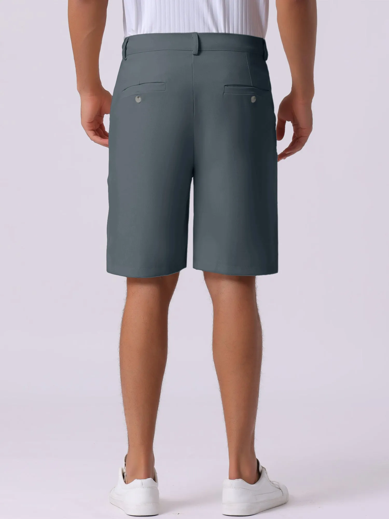 Men's Summer Solid Color Lightweight Mid-Rise Classic Chino Shorts