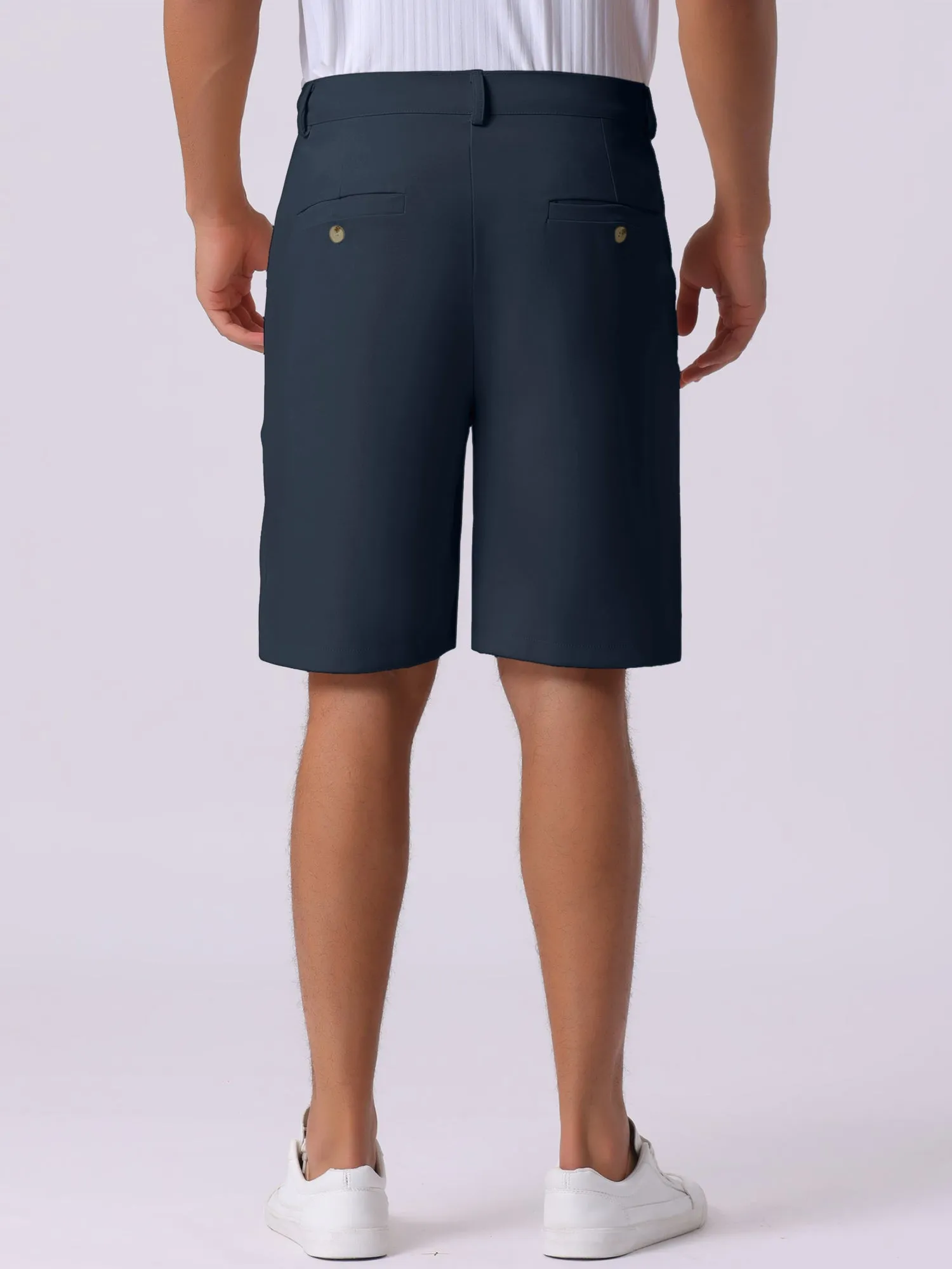 Men's Summer Solid Color Lightweight Mid-Rise Classic Chino Shorts