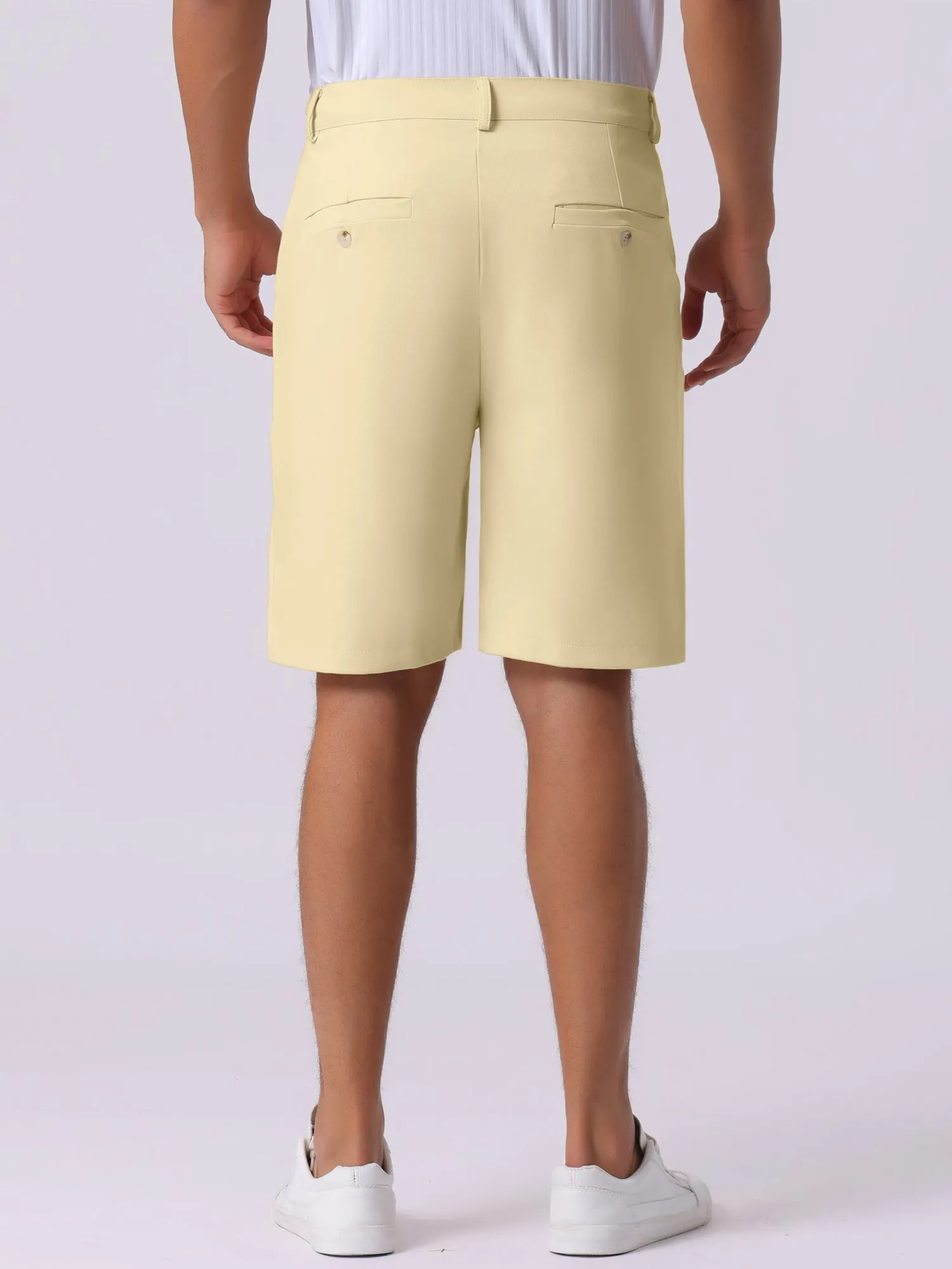 Men's Summer Solid Color Lightweight Mid-Rise Classic Chino Shorts