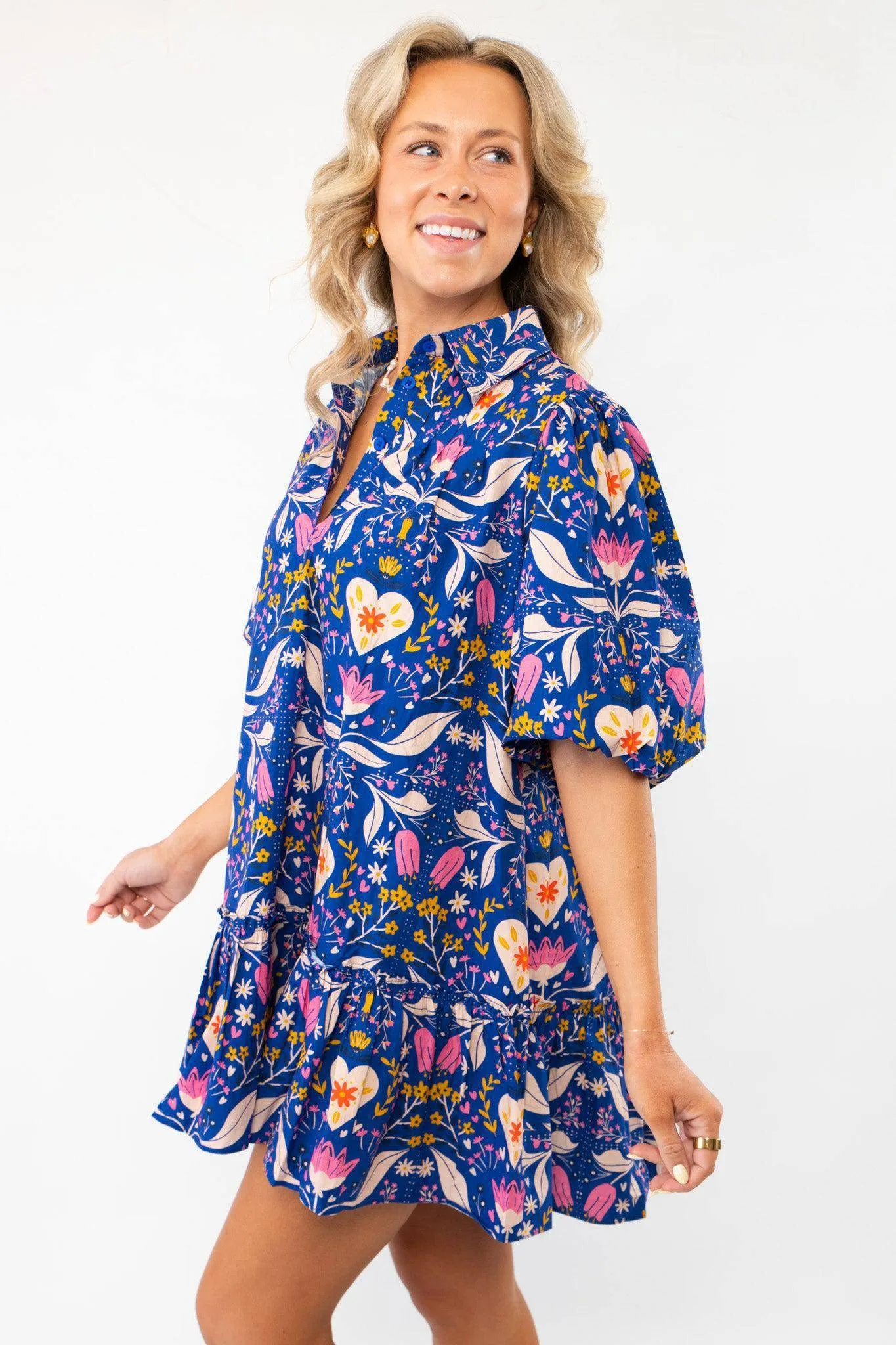 Morgan Folk Love Mini Dress