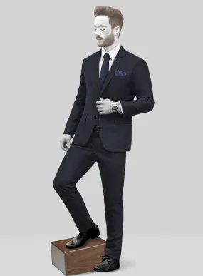 Napolean Retro Navy Wool Suit