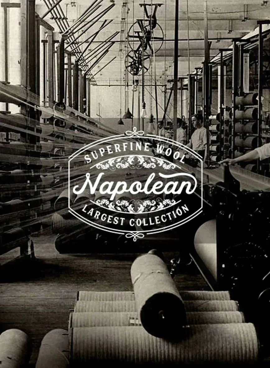 Napolean Retro Navy Wool Suit