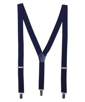 Navy - Clip-on trouser braces
