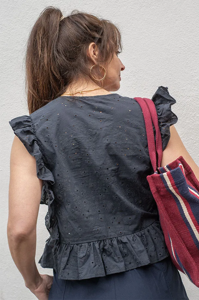 Object Cilie Sky Captain Sleeveless Blouse