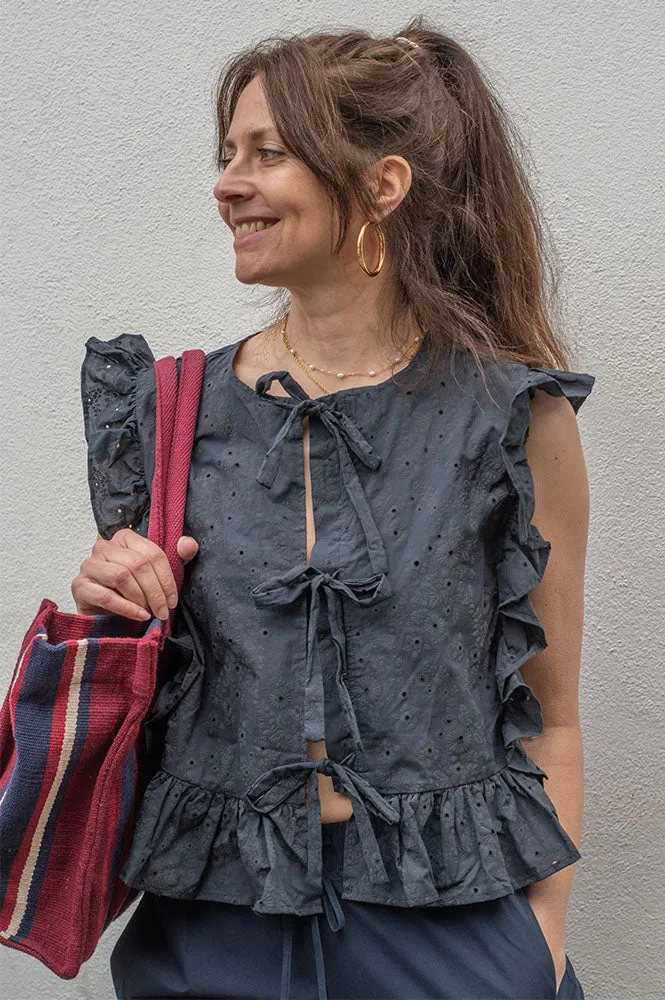 Object Cilie Sky Captain Sleeveless Blouse