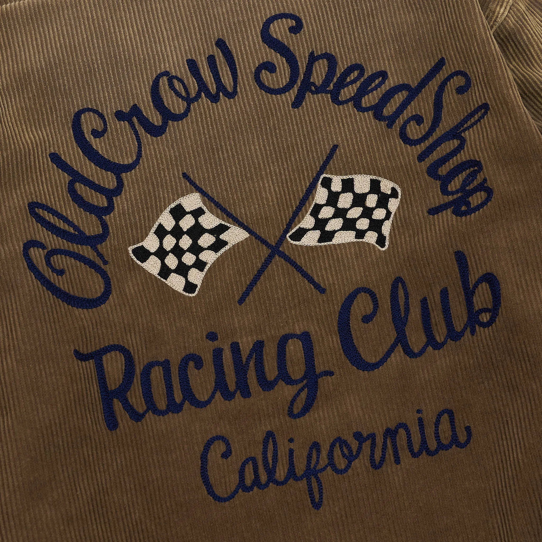 Old Crow Speed Shop by Glad Hand & Co Racing Cord Club Sports Jacket