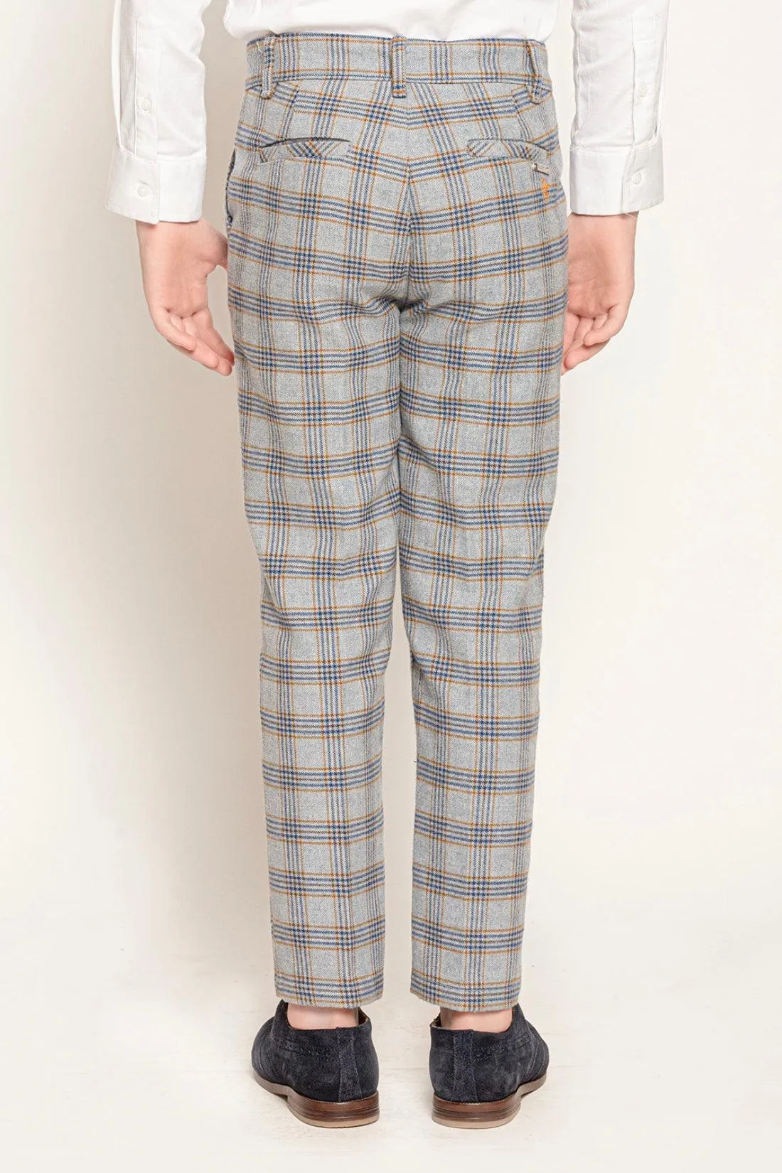 One Friday Slate Houndstooth Boys' Trousers