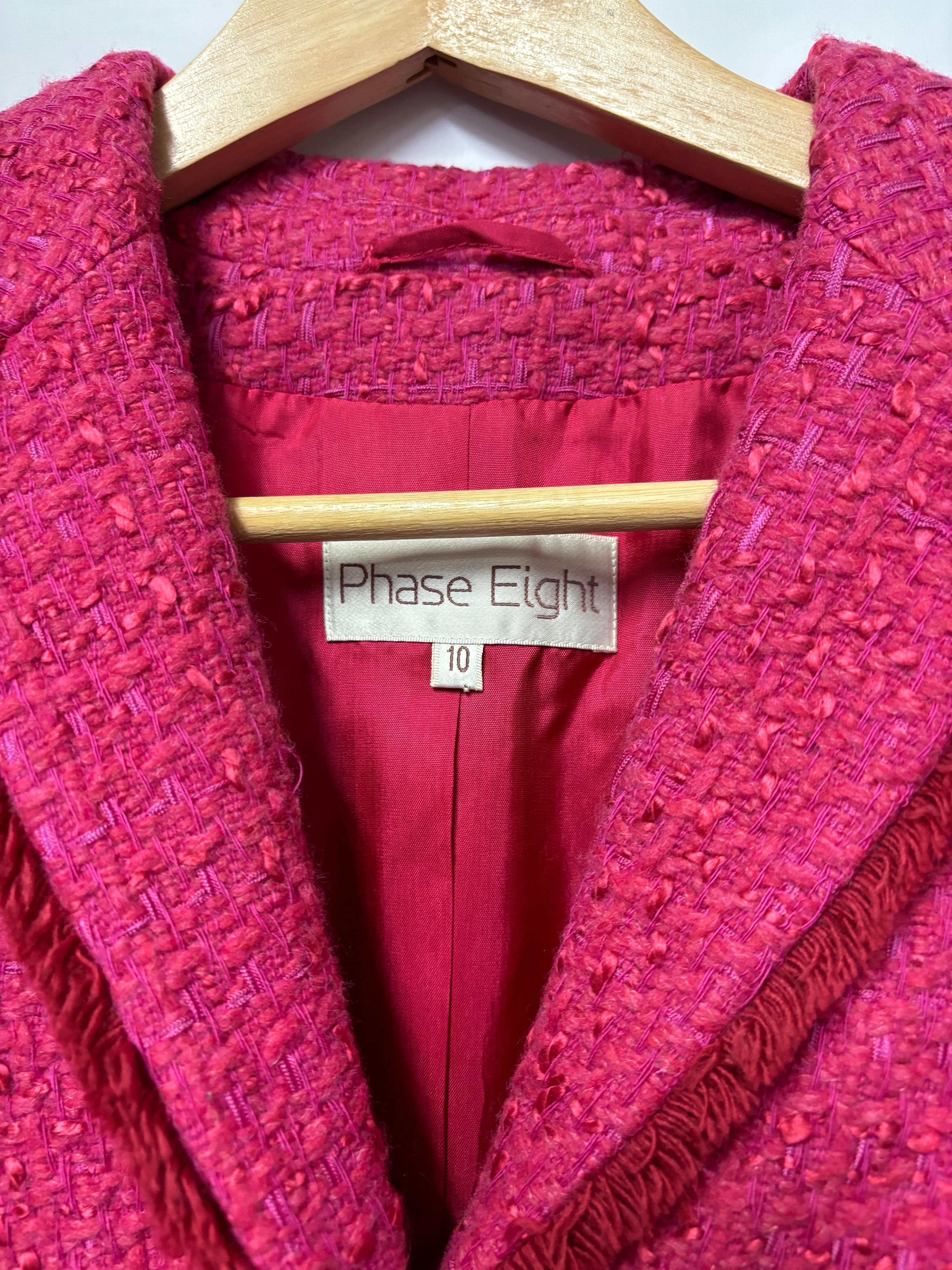 Phase Eight Pink Tweed Blazer Size 10
