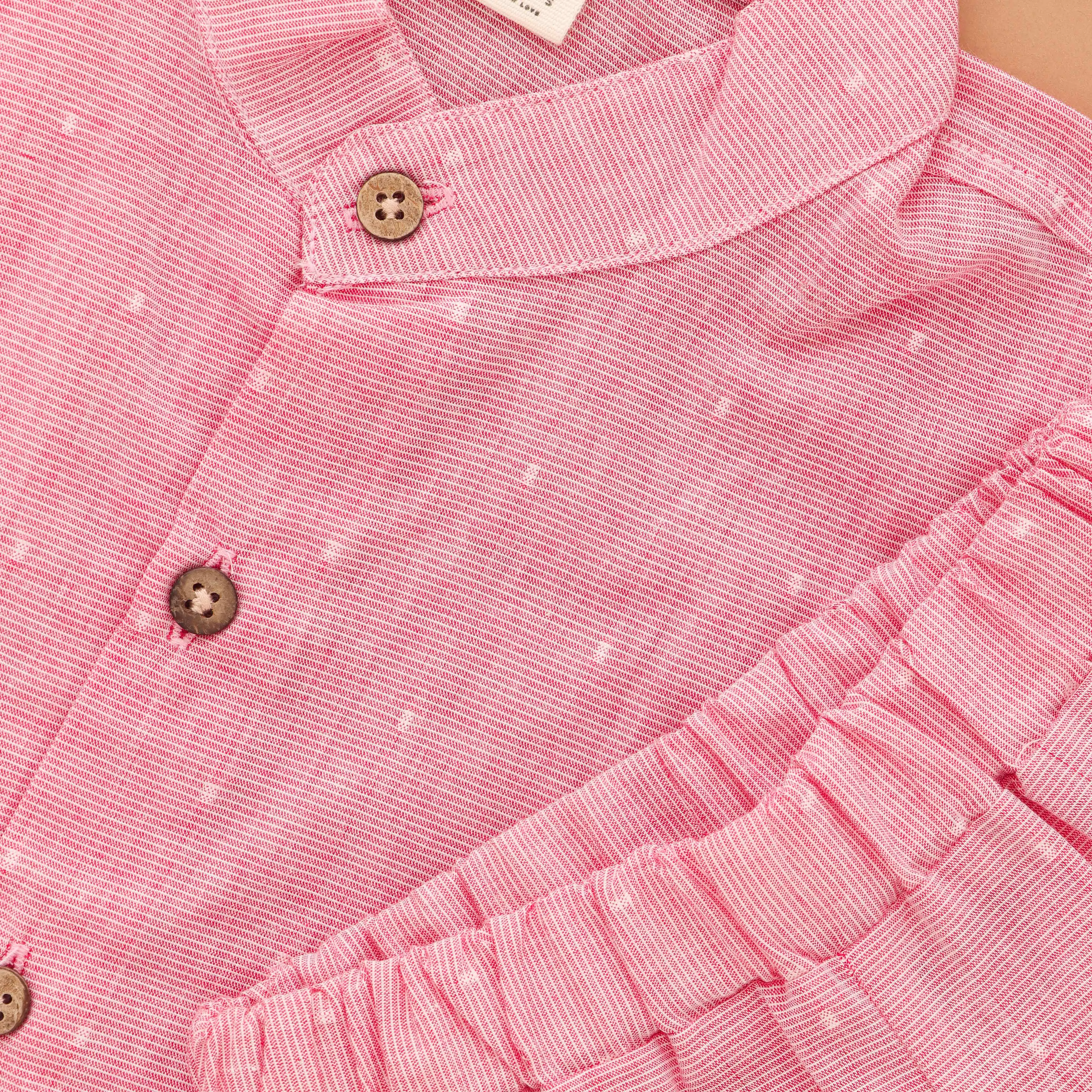 Playtime Cute: Boys Pink Shirt With Shorts Combo