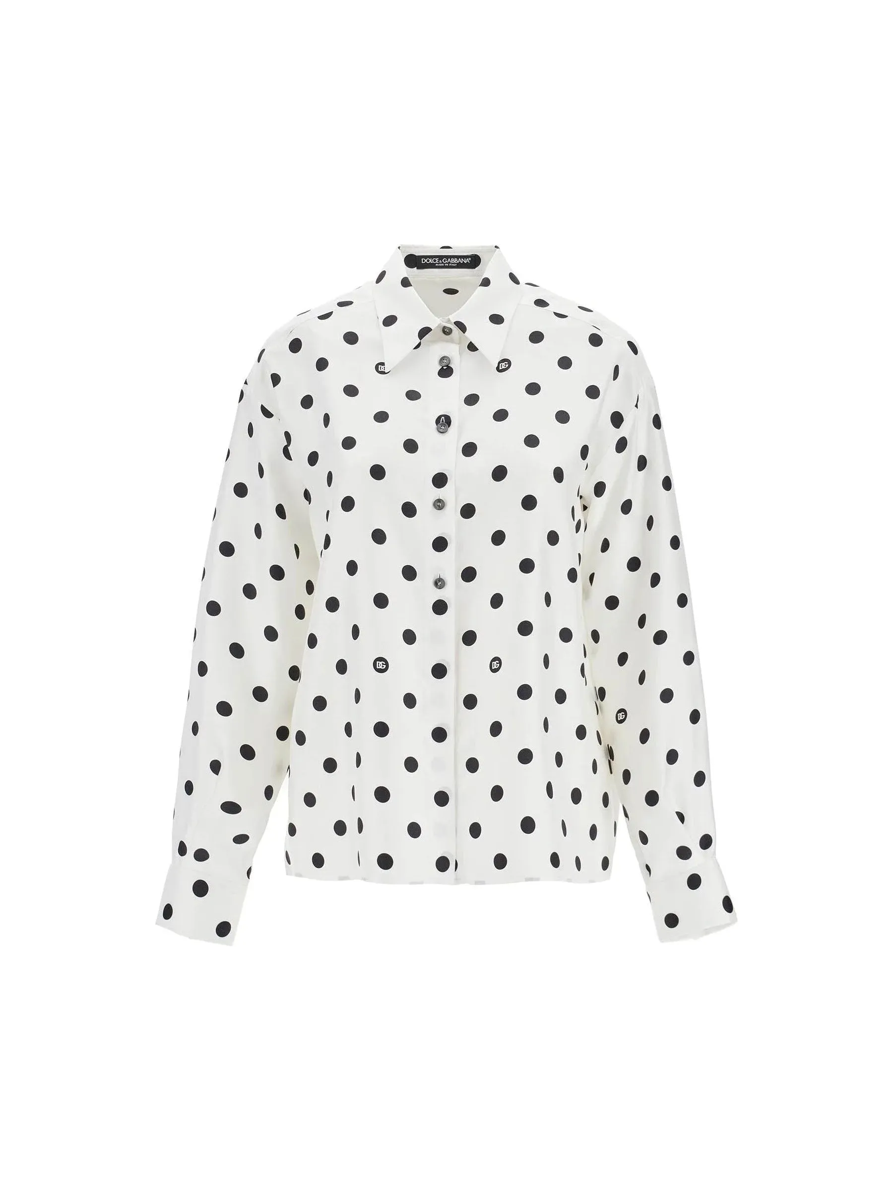 Polka Dot Silk Top