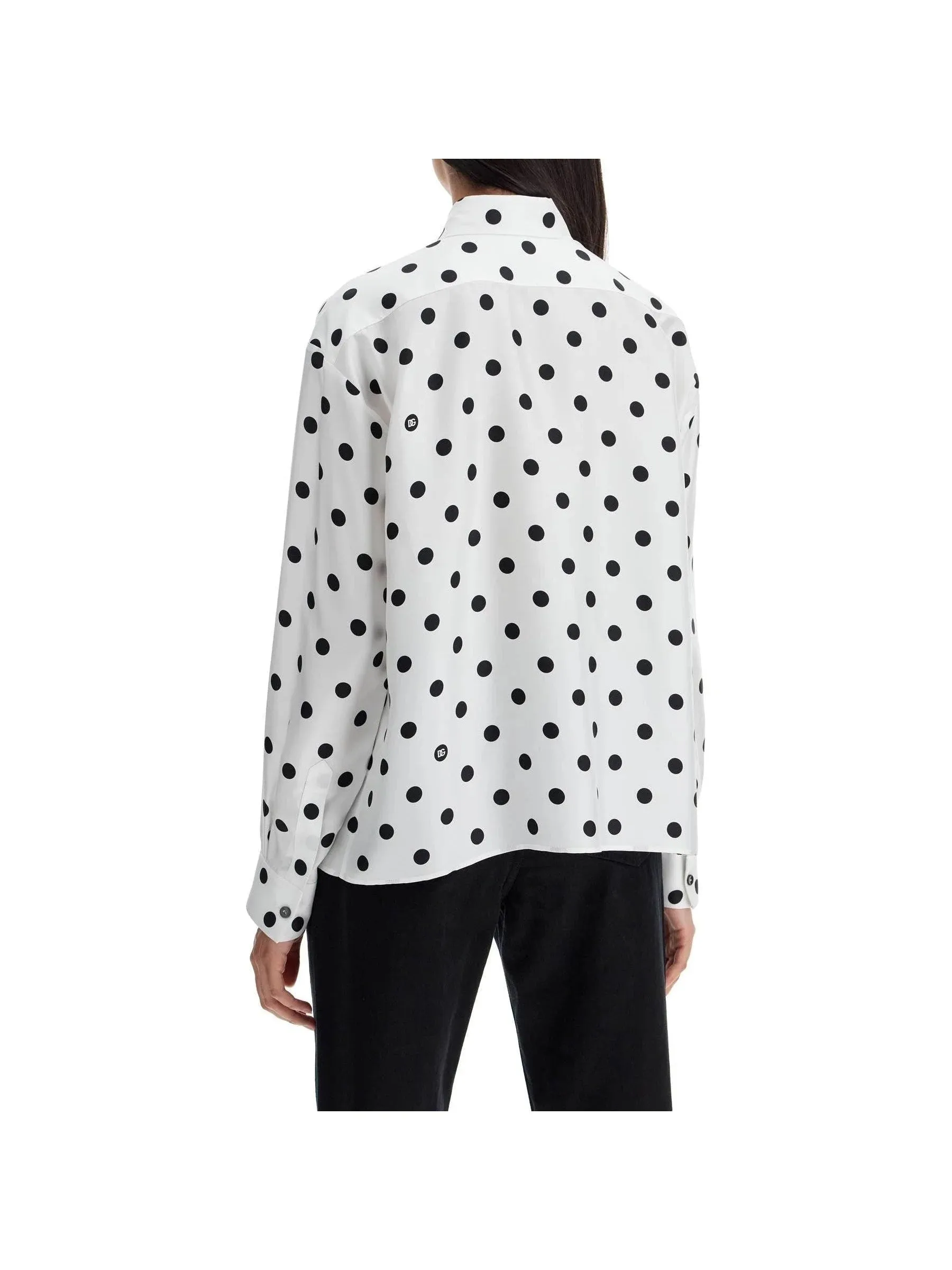 Polka Dot Silk Top