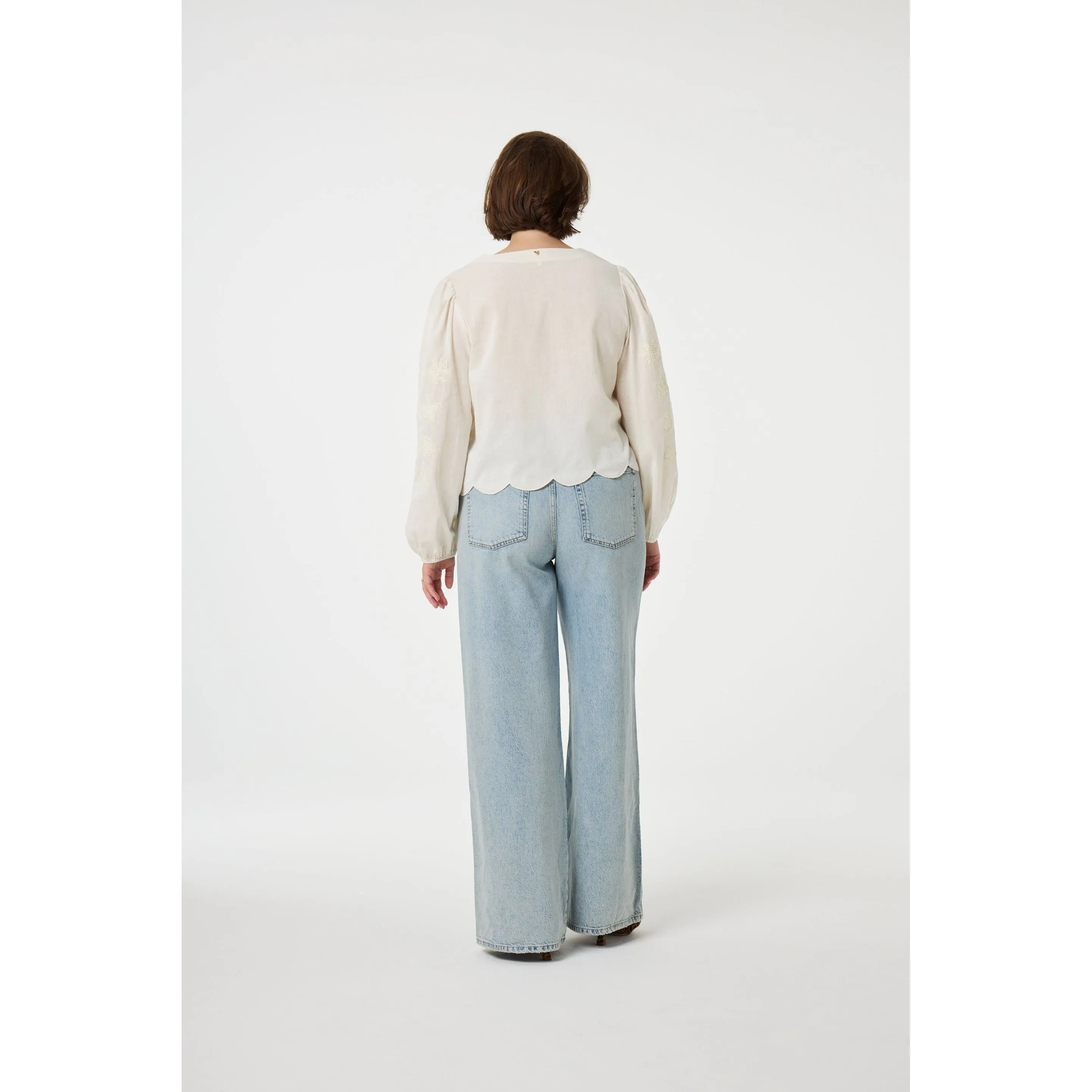 Rani Embroidered Blouse Cosy White Off White