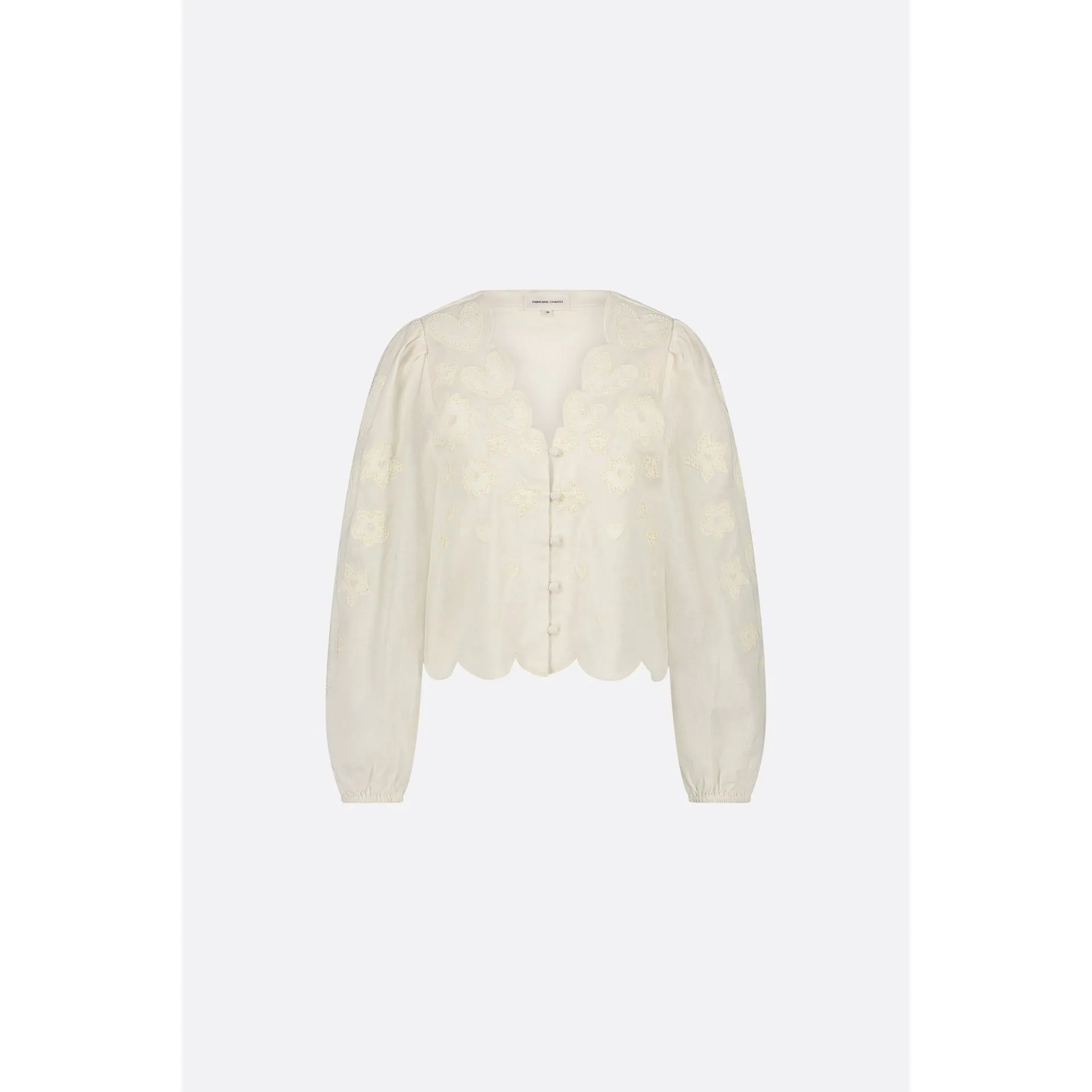 Rani Embroidered Blouse Cosy White Off White