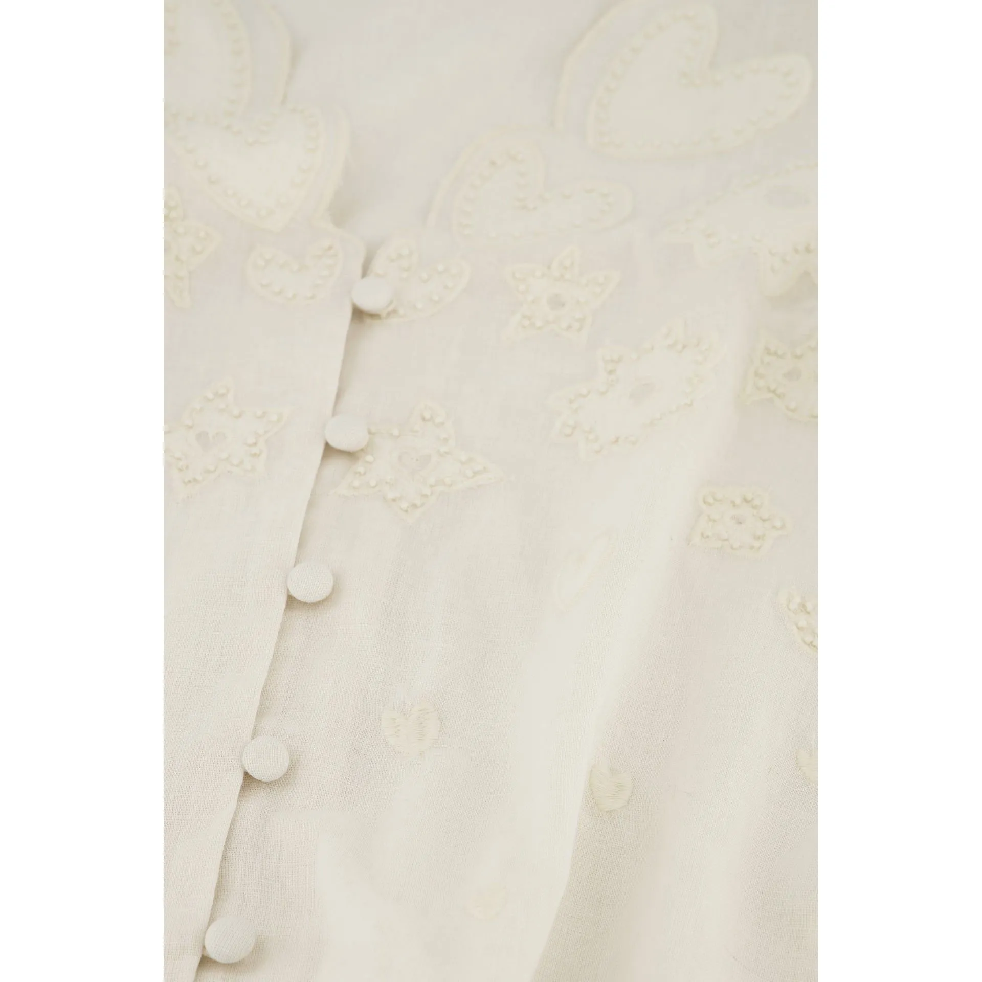 Rani Embroidered Blouse Cosy White Off White