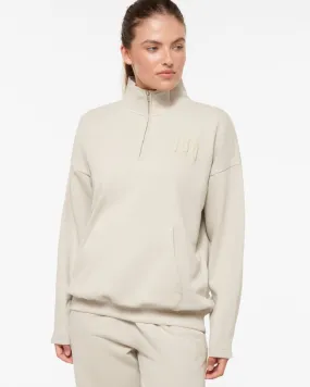 RAY HALF-ZIP SIGNATURE SWEATER STONE