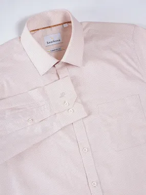 Regular Fit Geometric Peach Shirt For Men