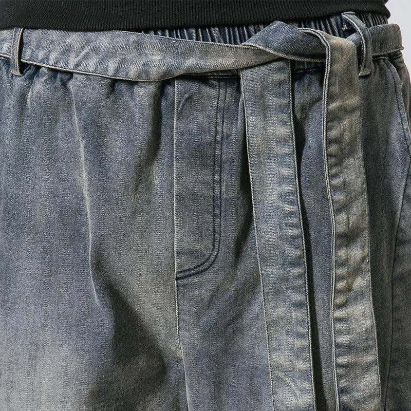 Retro Loose Denim Trousers Fashion Plus Size Men