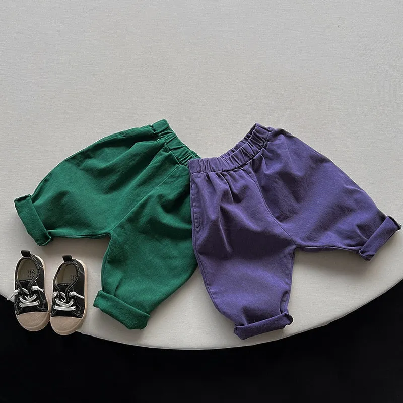 Retro Solid Trousers