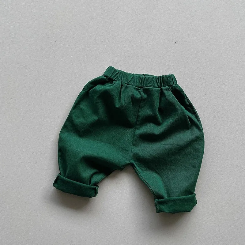 Retro Solid Trousers