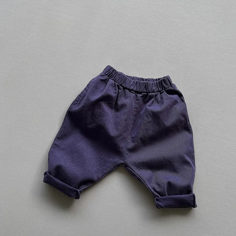 Retro Solid Trousers