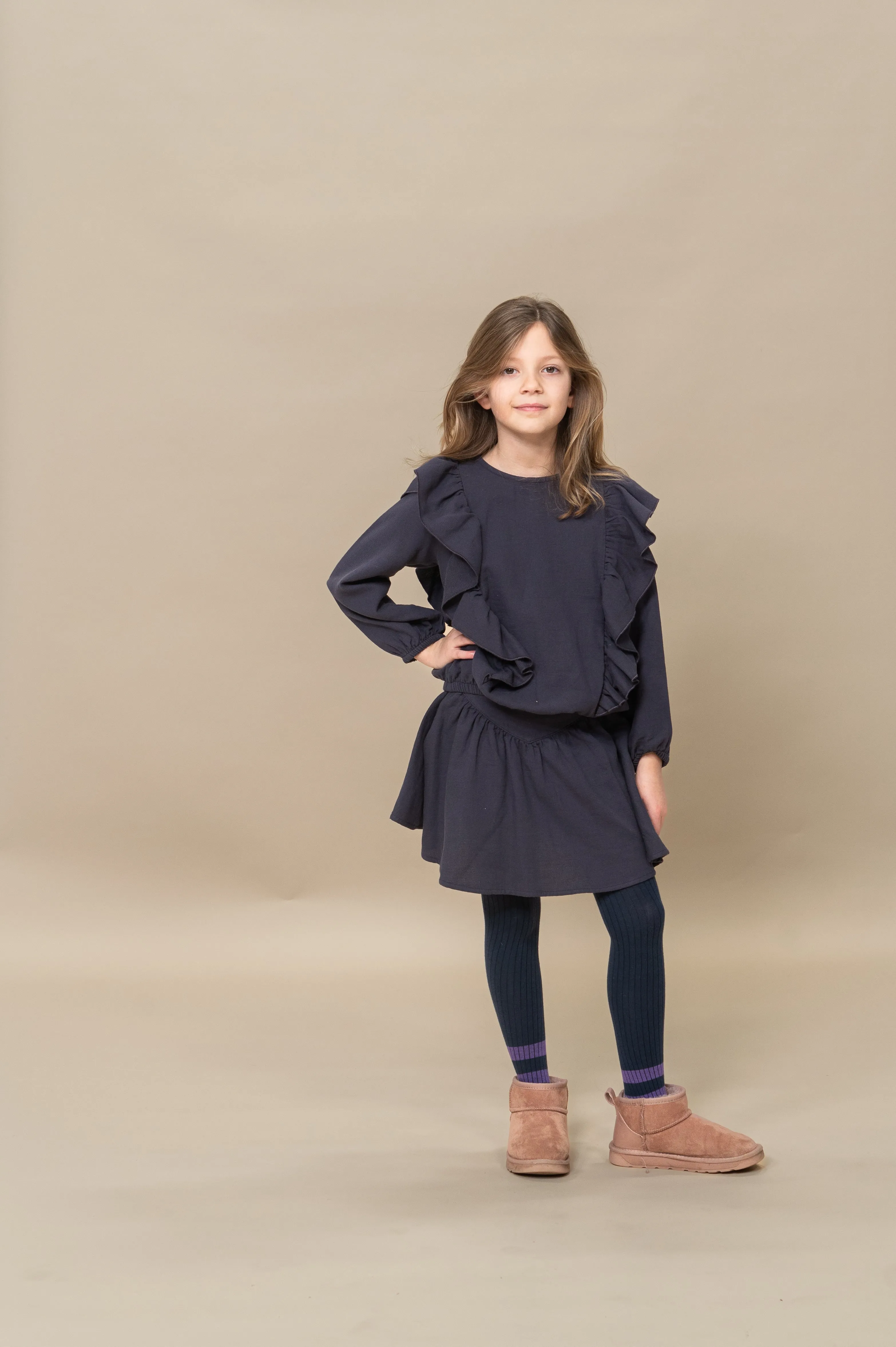 Ruffled Blouse | Night Blue