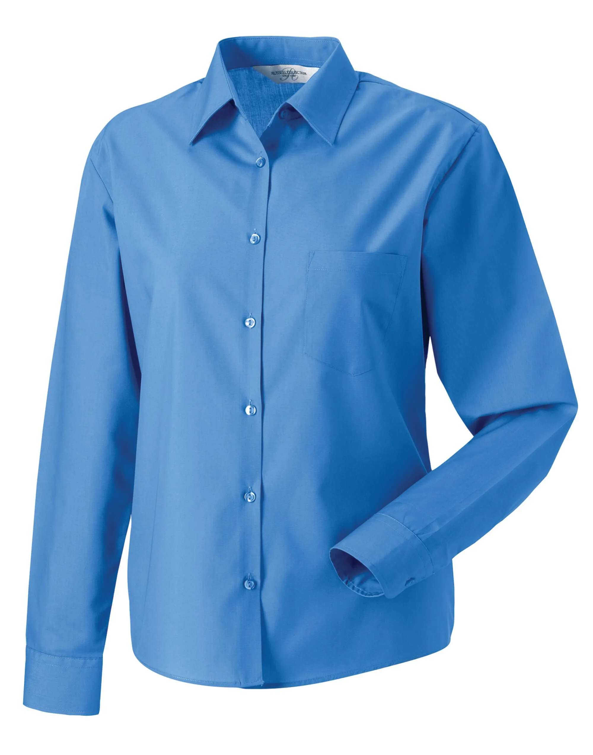 Russell Collection Ladies' Long Sleeve Classic Polycotton Poplin Shirt 934F
