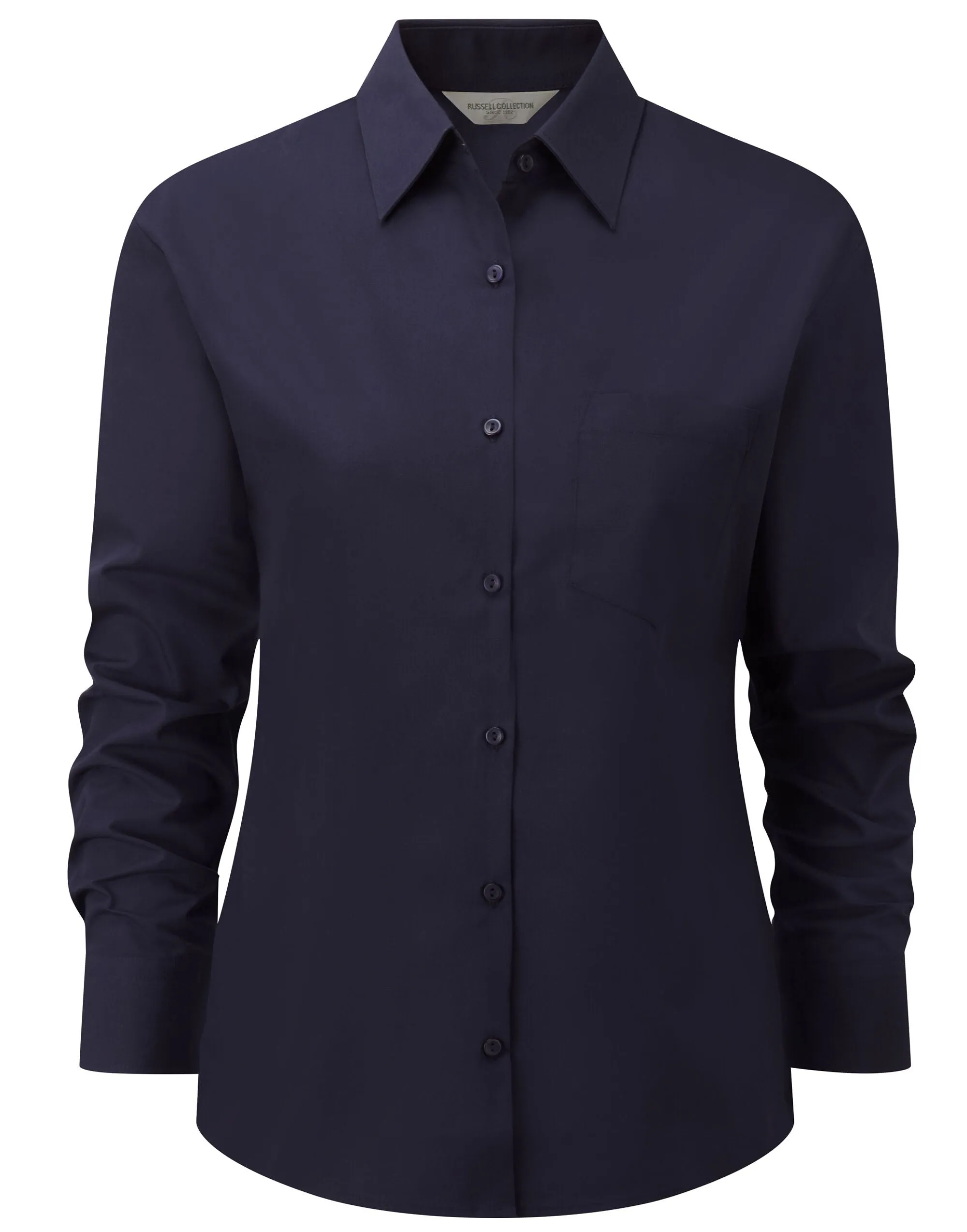 Russell Collection Ladies' Long Sleeve Classic Polycotton Poplin Shirt 934F