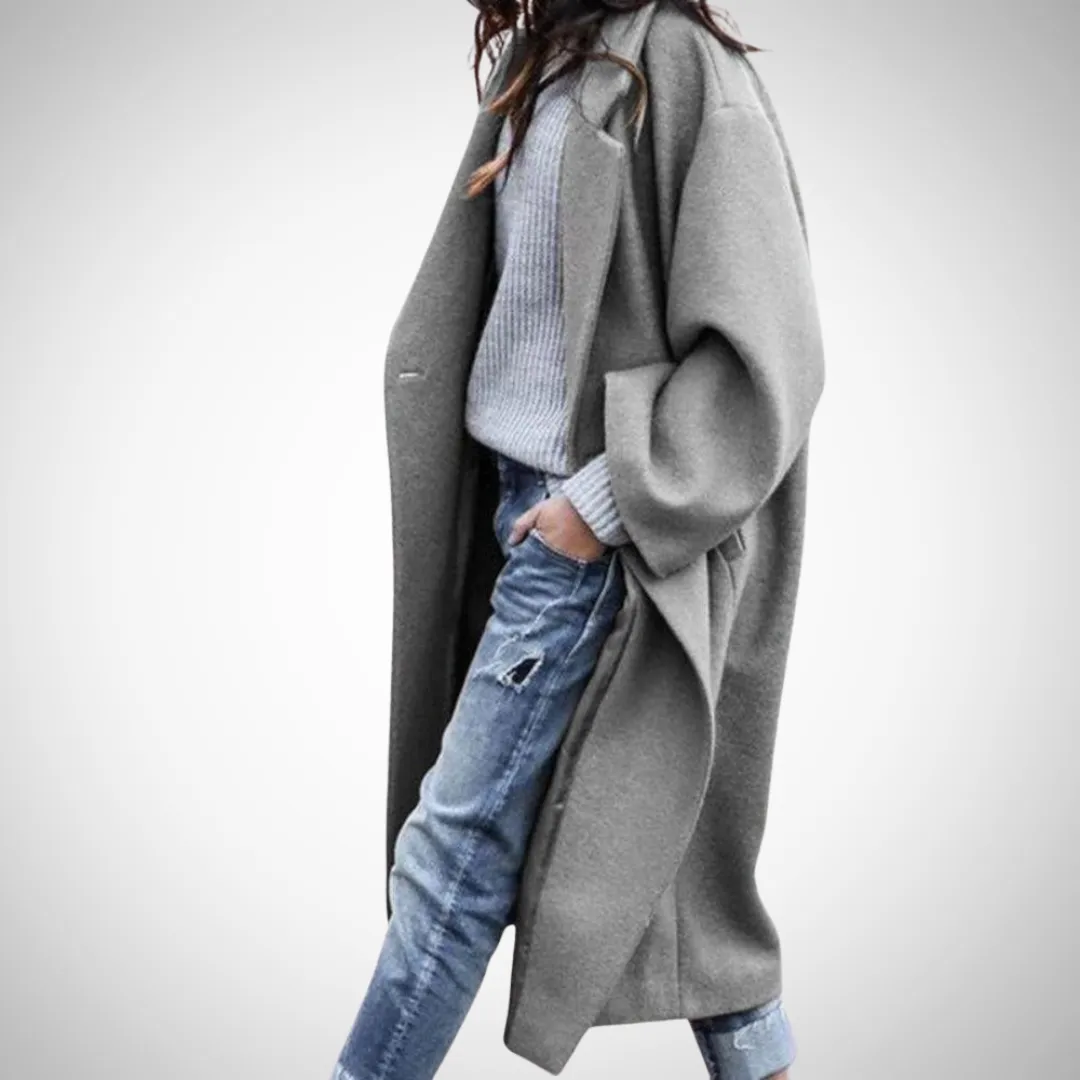 Sarah Women's Oversized Long Lapel Coat