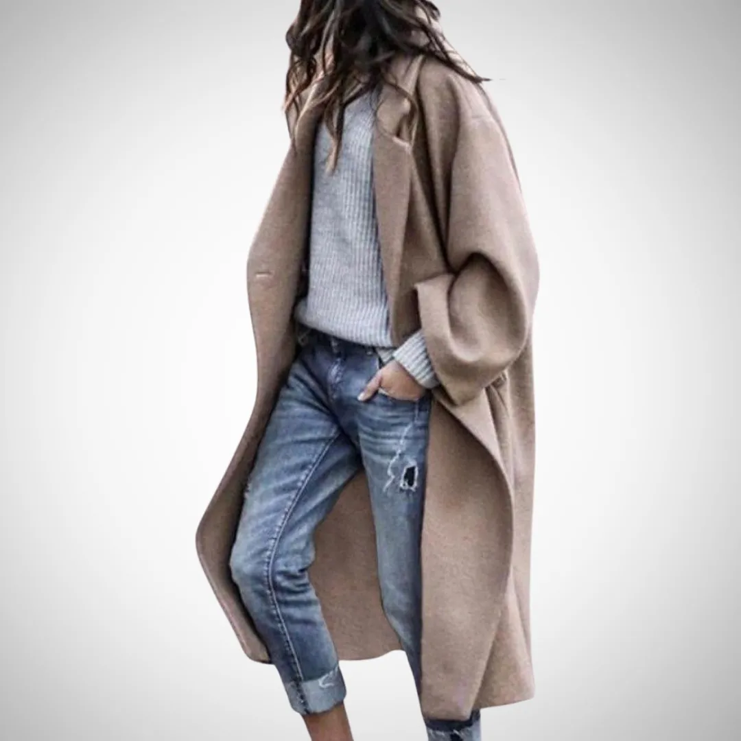 Sarah Women's Oversized Long Lapel Coat