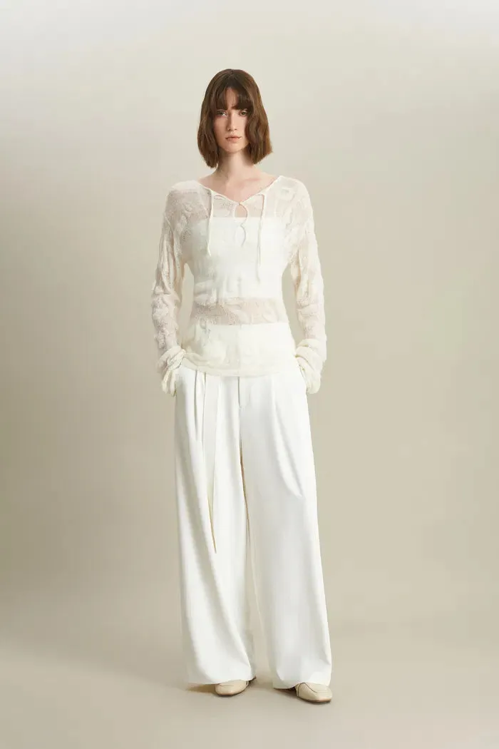 Savi Sheer Sweater in Baby Alpaca Knit