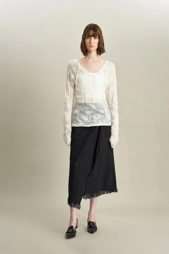 Savi Sheer Sweater in Baby Alpaca Knit