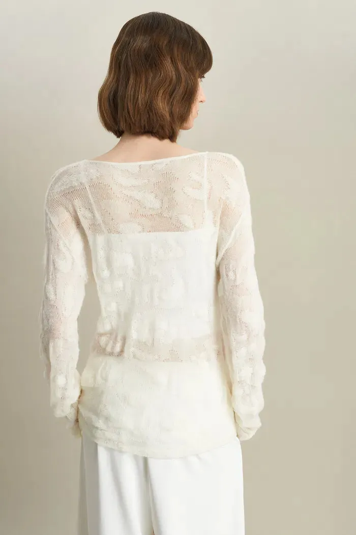 Savi Sheer Sweater in Baby Alpaca Knit