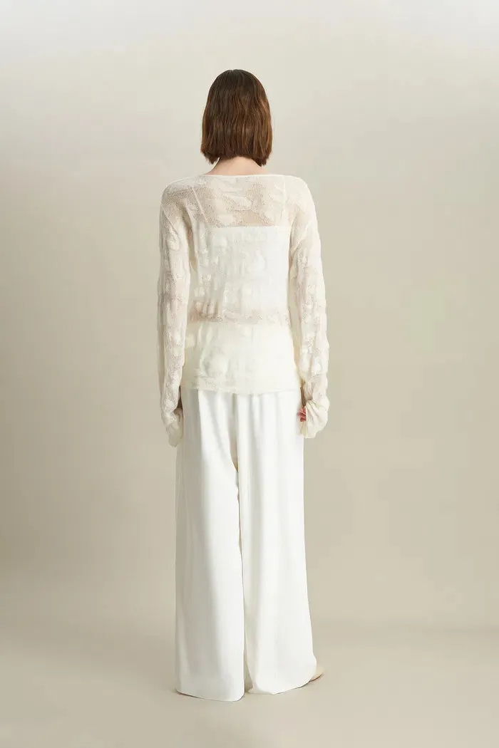 Savi Sheer Sweater in Baby Alpaca Knit