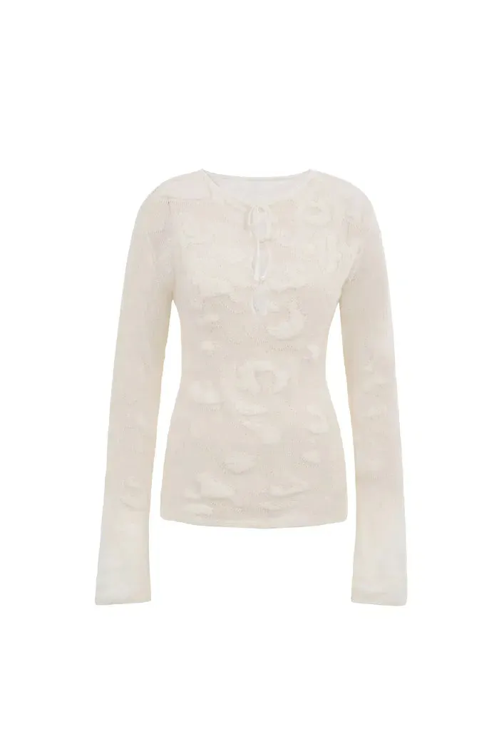 Savi Sheer Sweater in Baby Alpaca Knit