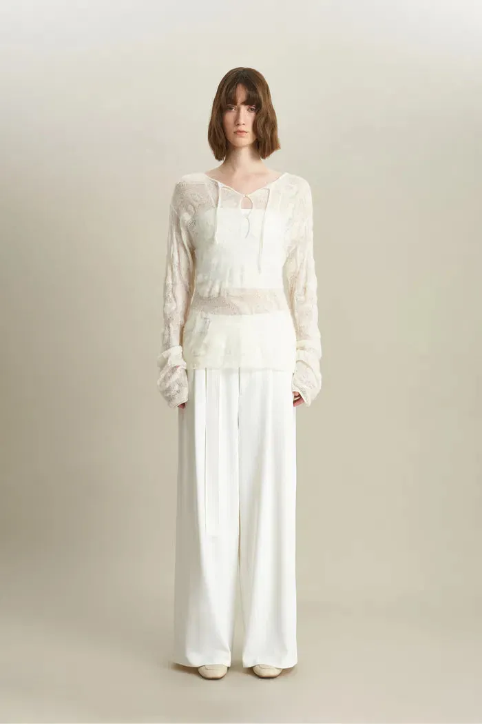Savi Sheer Sweater in Baby Alpaca Knit