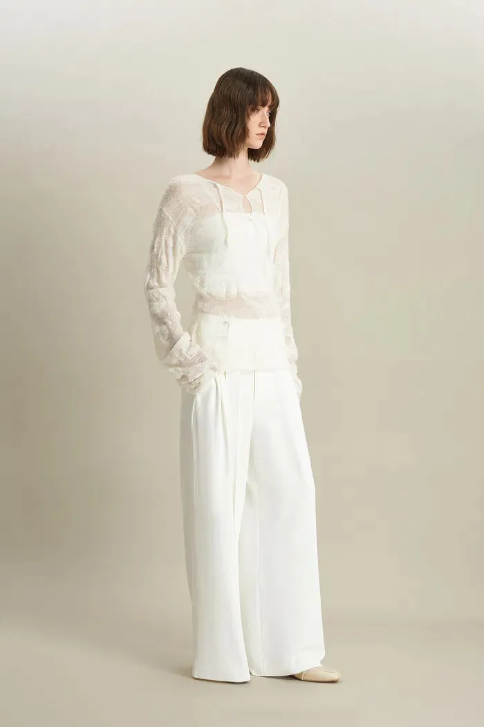 Savi Sheer Sweater in Baby Alpaca Knit