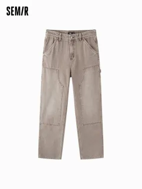 Semir Men Loose Fit Straight Leg TrousersDenim Trousers