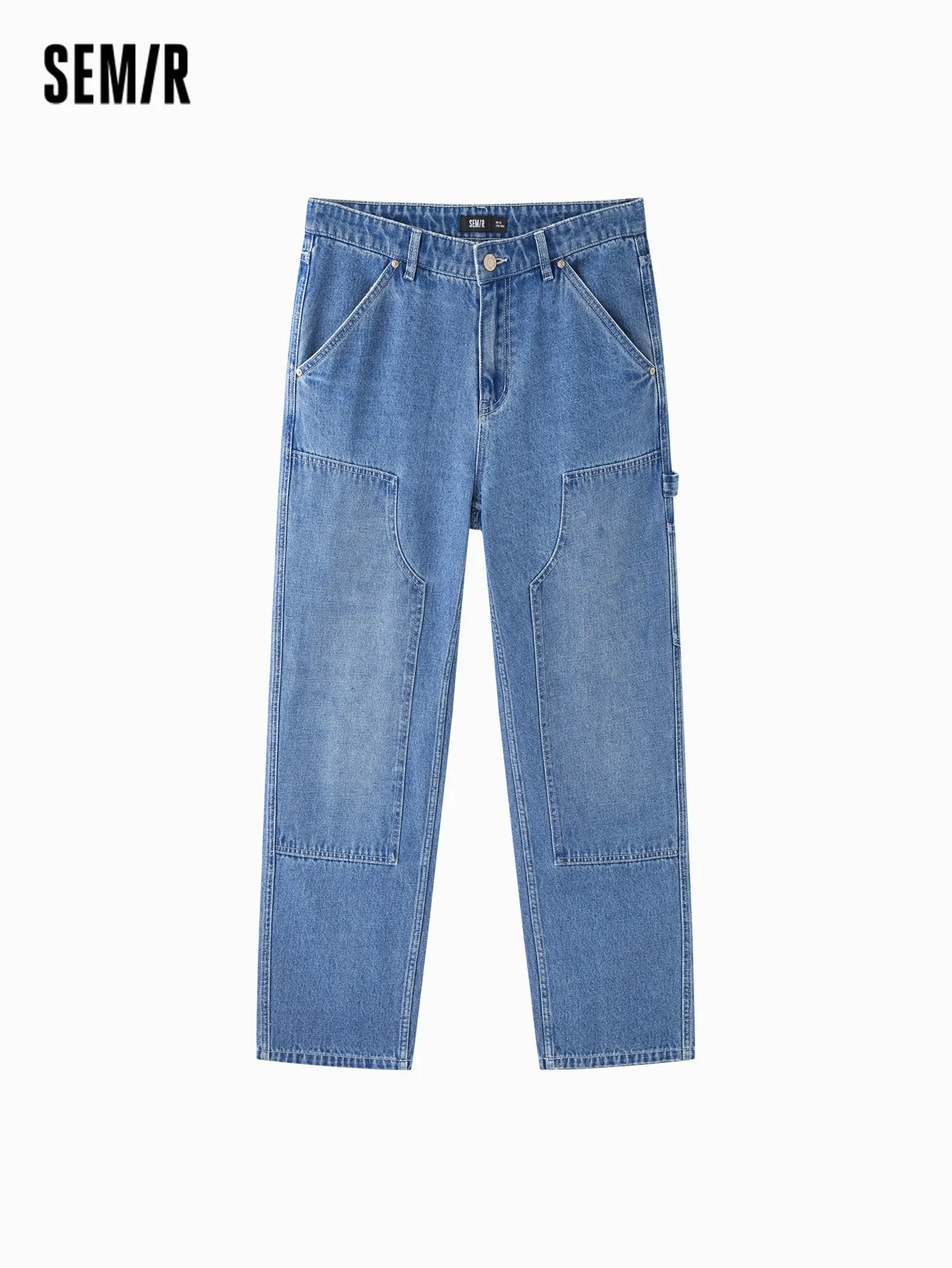 Semir Men Loose Fit Straight Leg TrousersDenim Trousers