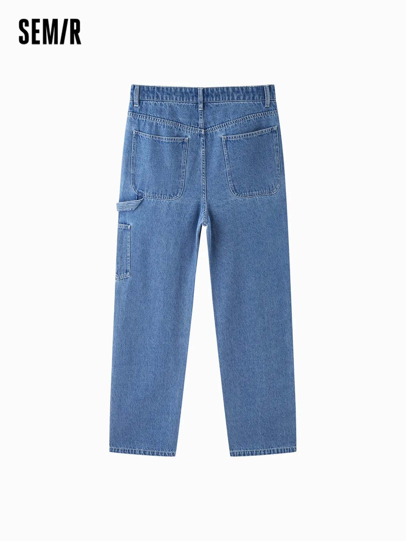 Semir Men Loose Fit Straight Leg TrousersDenim Trousers